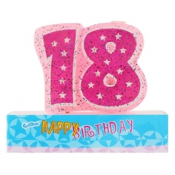 Świeczka urodzinowa Różowa cyferka 18 lat (osiemnastka)